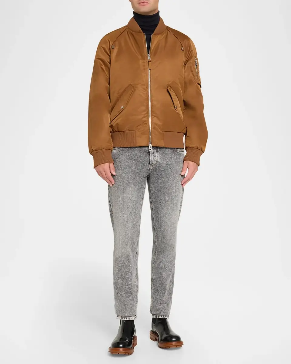Mackage Men's Carmelo Z Satin Bomber Jacket | Thumbnail 2