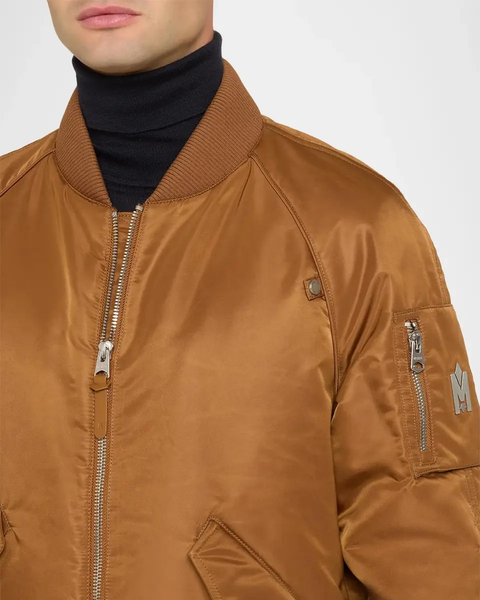 Mackage Men's Carmelo Z Satin Bomber Jacket | Thumbnail 5
