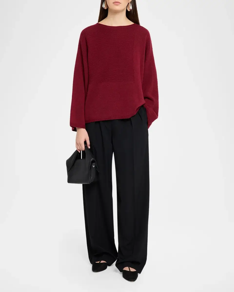 Emporio Armani Crewneck Mixed-Stitch Sweater | Thumbnail 2 Emporio Armani Crewneck Mixed-Stitch Sweater | Thumbnail 2