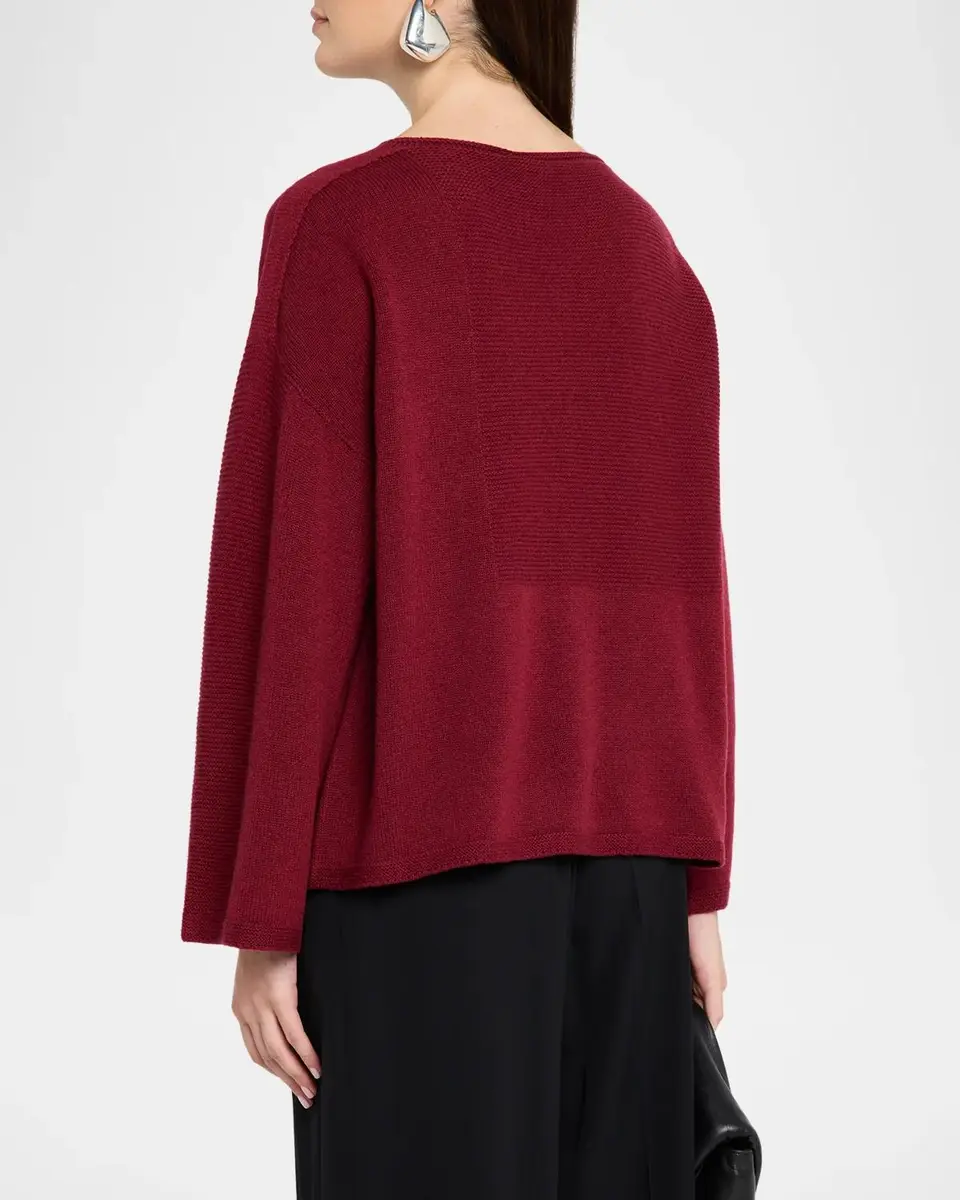 Emporio Armani Crewneck Mixed-Stitch Sweater | Thumbnail 3 Emporio Armani Crewneck Mixed-Stitch Sweater | Thumbnail 3
