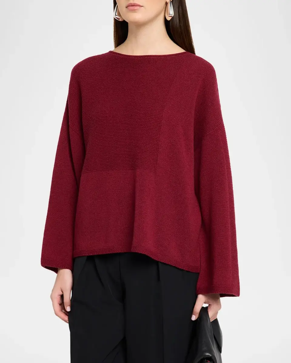 Emporio Armani Crewneck Mixed-Stitch Sweater | Thumbnail 4 Emporio Armani Crewneck Mixed-Stitch Sweater | Thumbnail 4