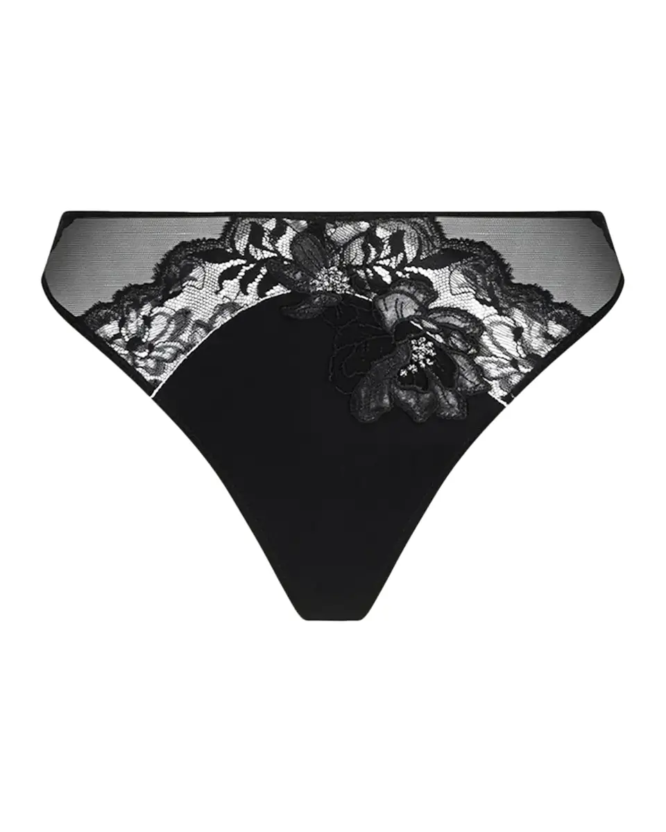 Lise Charmel Cuir Sexy Couture Mesh & Lace Thong | Thumbnail 2