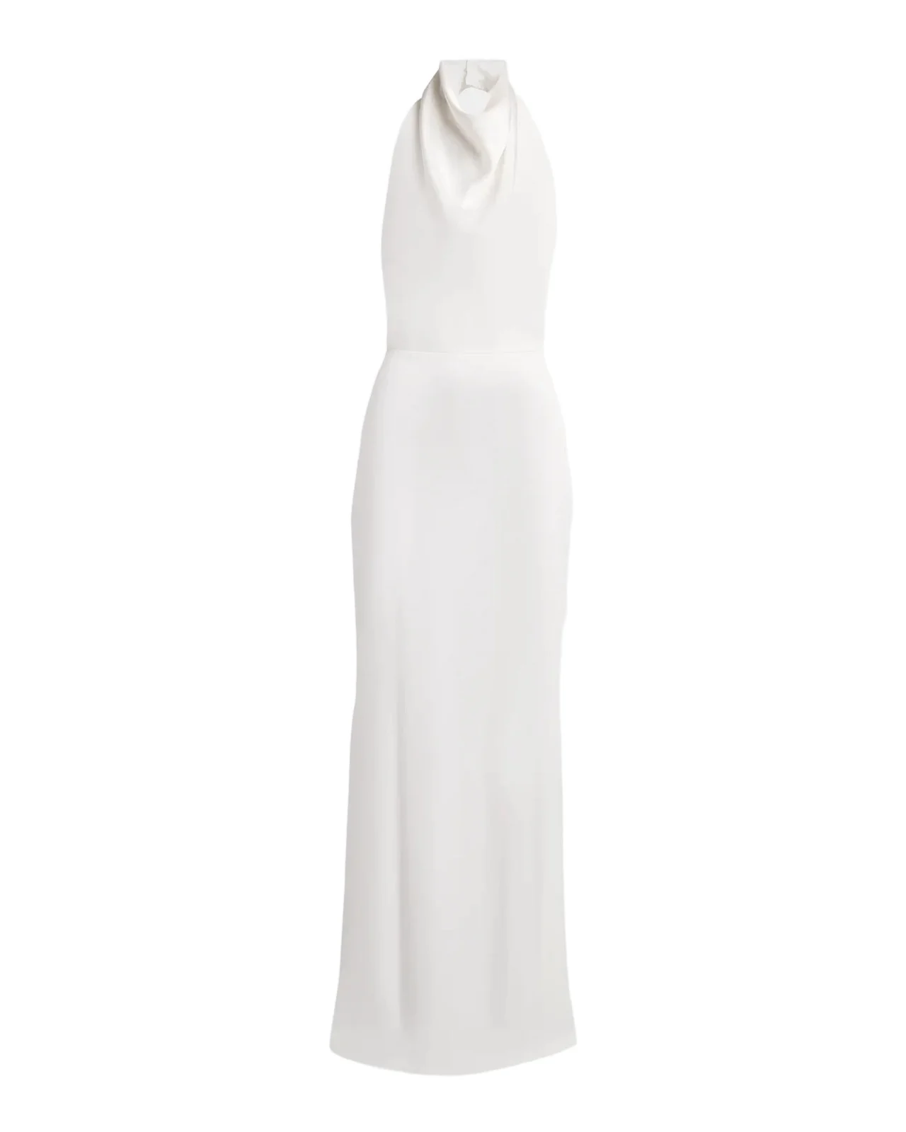 Givenchy Draped Halter Satin Trumpet Gown
