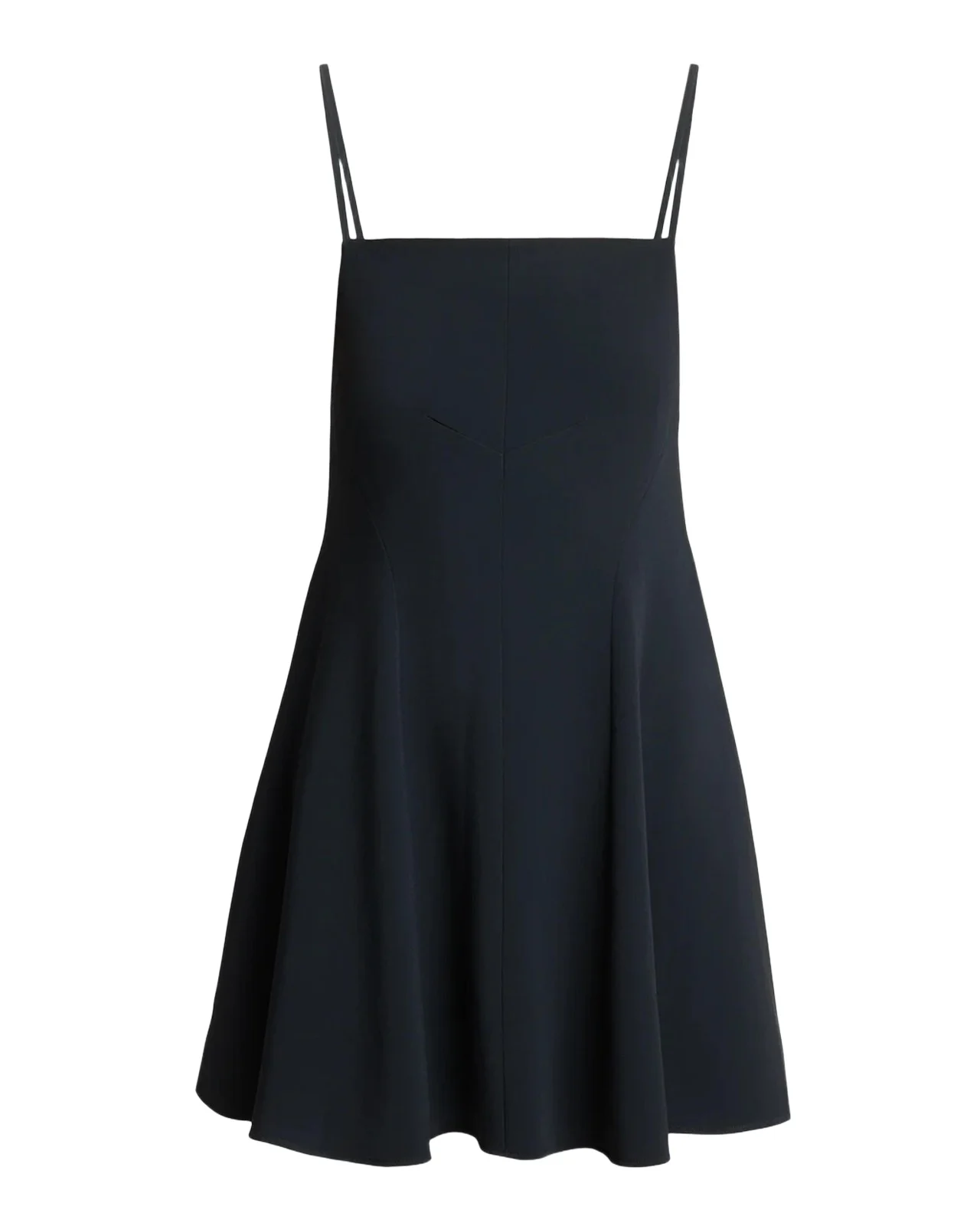 Sliced Neck Sleeveless Mini Swing Dress