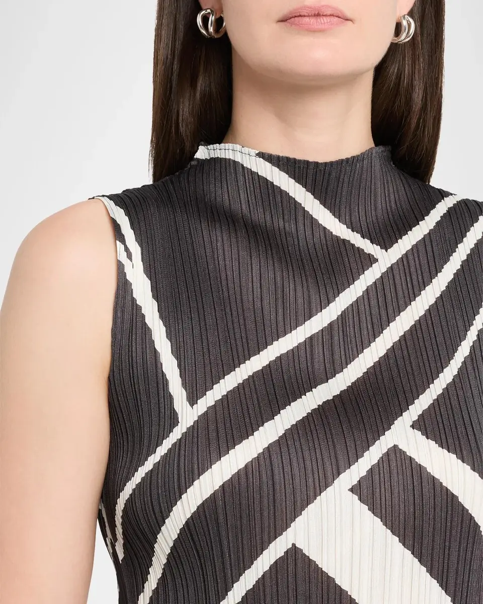 Issey Miyake Fold Plisse Line Print Tank Top | Thumbnail 5