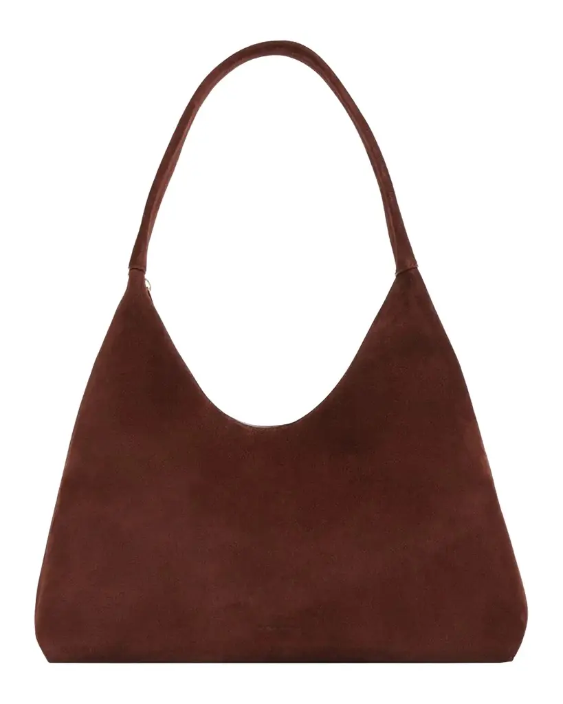 Candy Zip Suede Shoulder Bag
