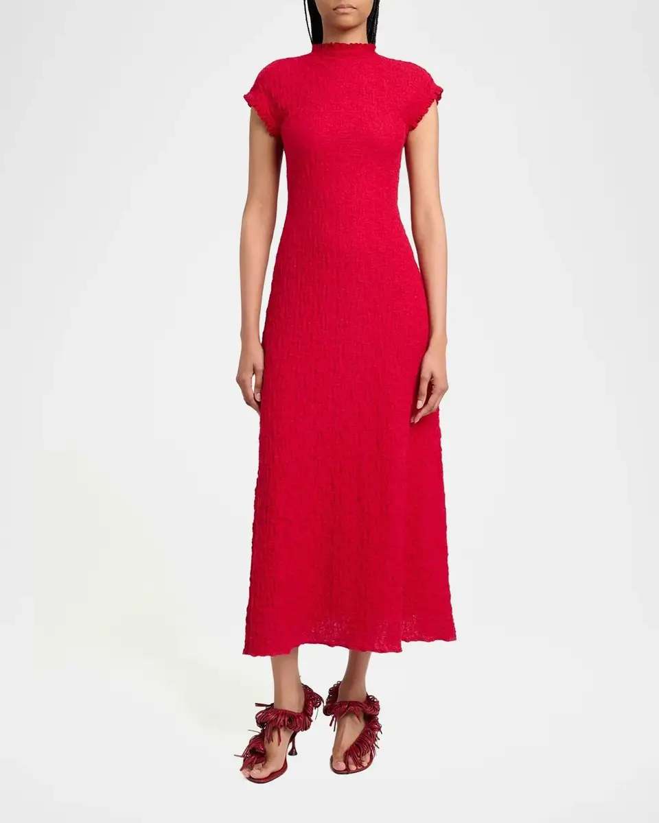 Proenza Schouler White Label Cleo Stretch Jersey Jacquard A-Line Midi Dress | Thumbnail 2