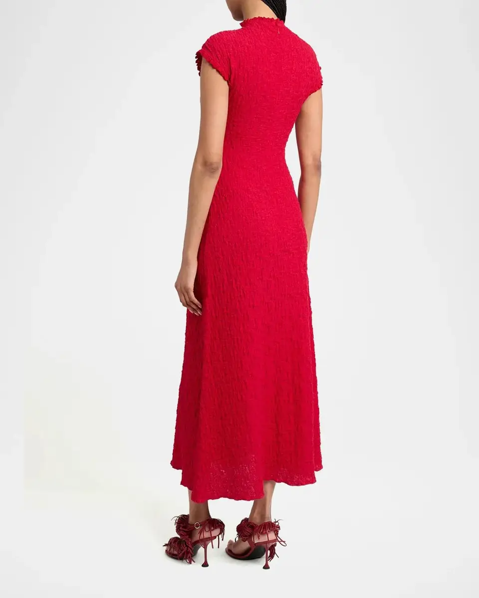 Proenza Schouler White Label Cleo Stretch Jersey Jacquard A-Line Midi Dress | Thumbnail 3