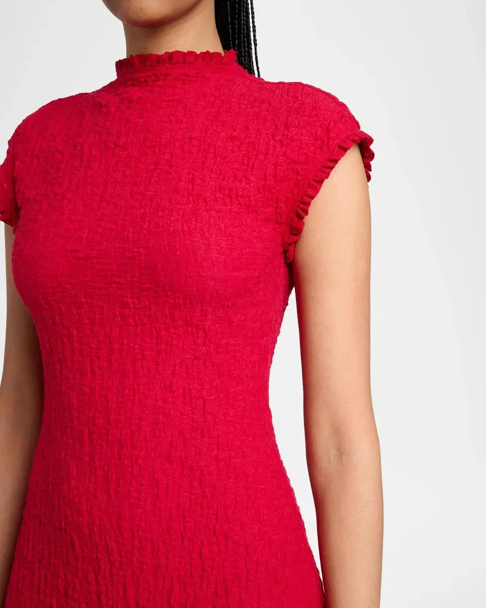 Proenza Schouler White Label Cleo Stretch Jersey Jacquard A-Line Midi Dress | Thumbnail 5