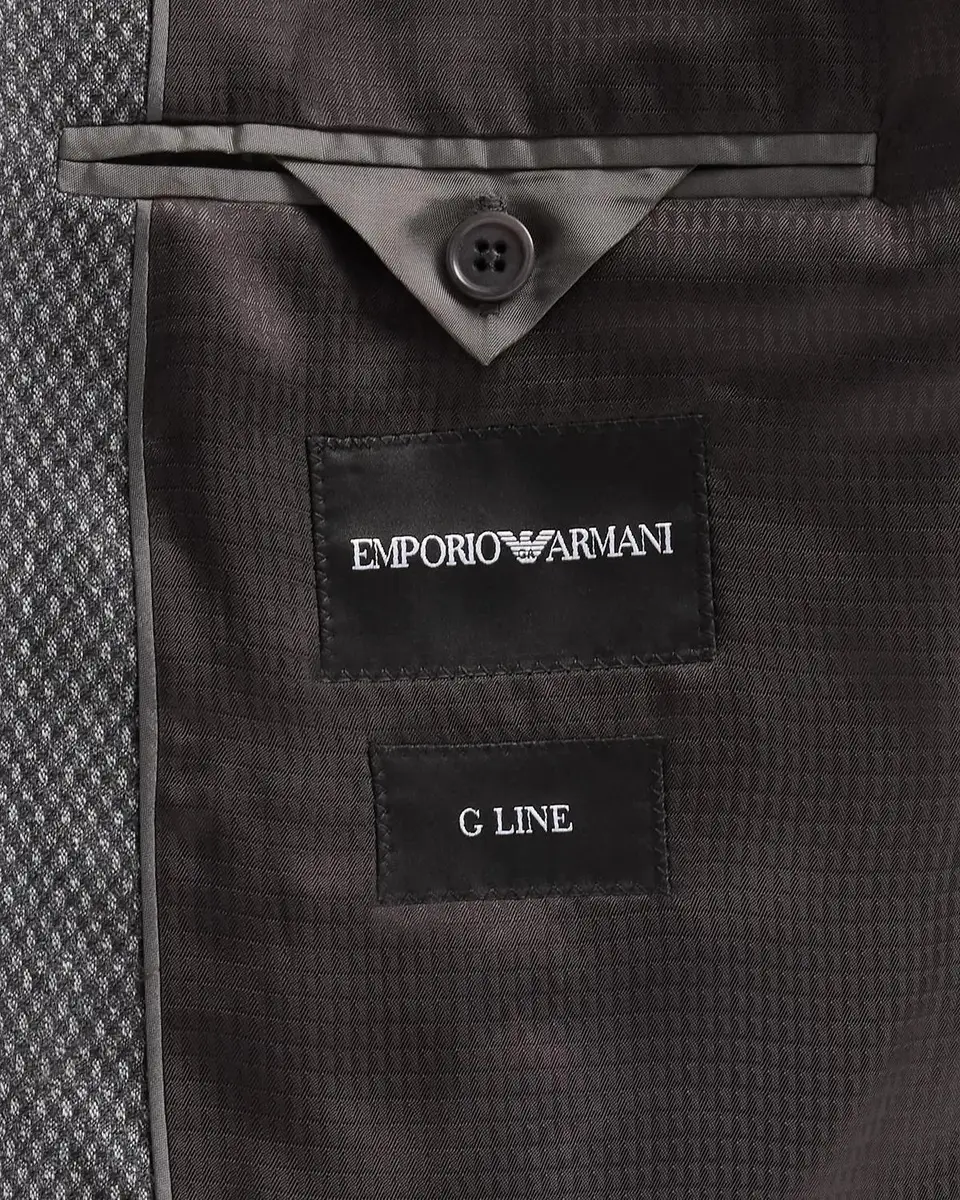 Emporio Armani Men's Jacquard-Diamond Wool Sport Coat | Thumbnail 5 Emporio Armani Men's Jacquard-Diamond Wool Sport Coat | Thumbnail 5
