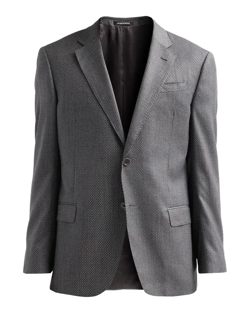 Emporio Armani Men's Jacquard-Diamond Wool Sport Coat