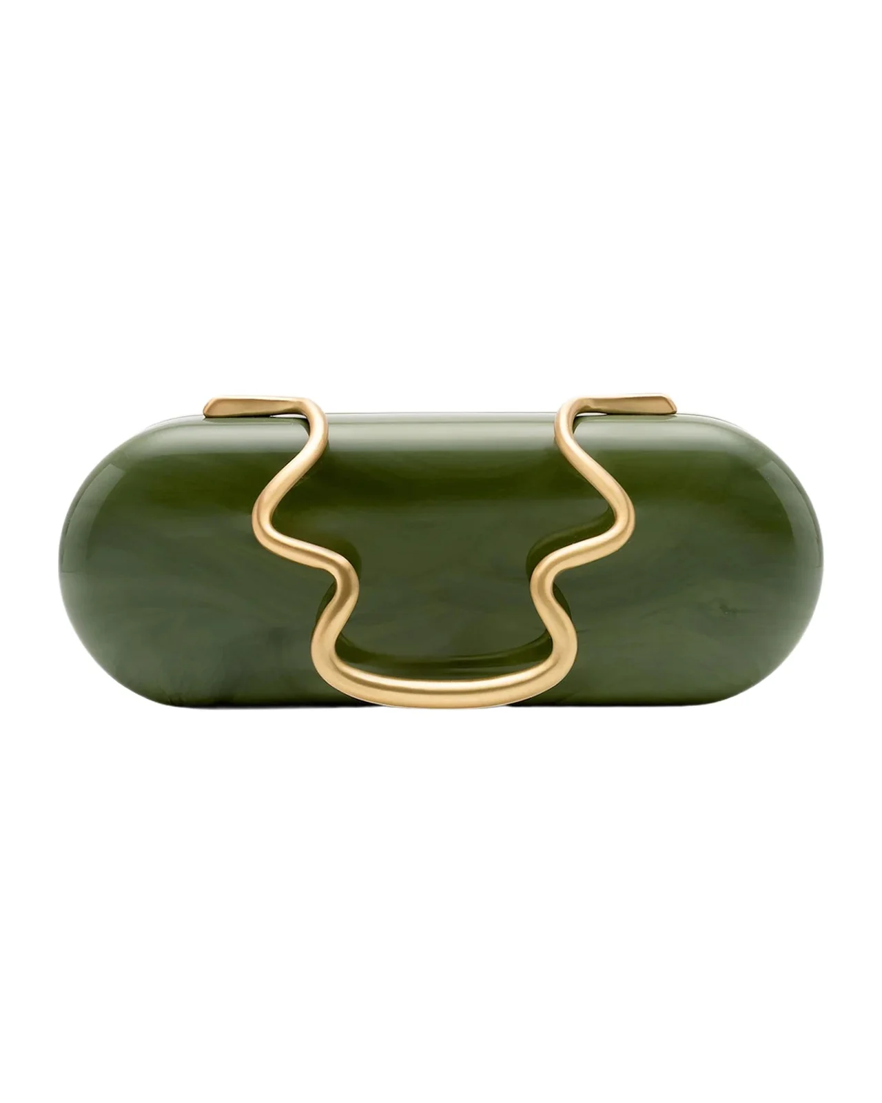 Ilaria Marbled Acrylic Clutch Bag