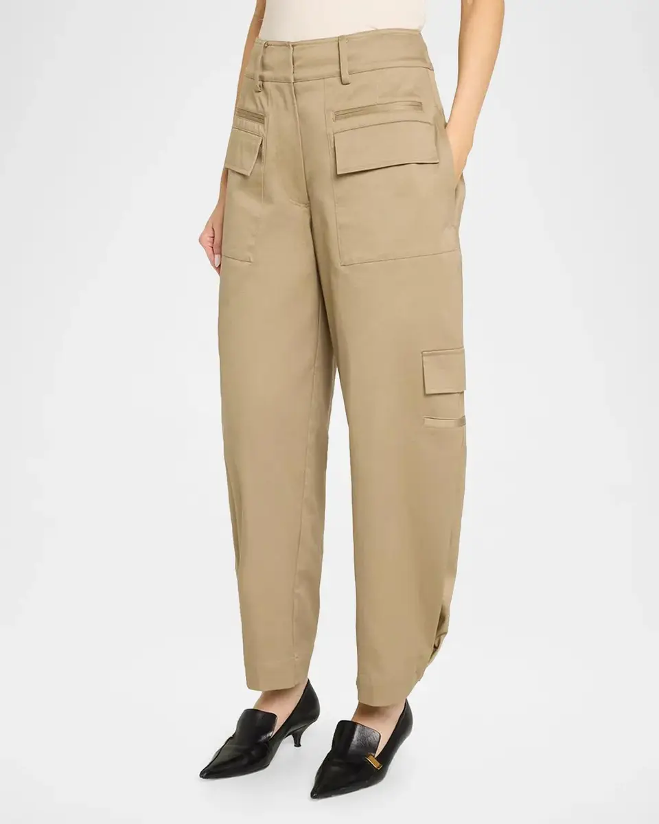 Proenza Schouler White Label Talla Barrel-Leg Cotton Cargo Pants | Thumbnail 4 Proenza Schouler White Label Talla Barrel-Leg Cotton Cargo Pants | Thumbnail 4