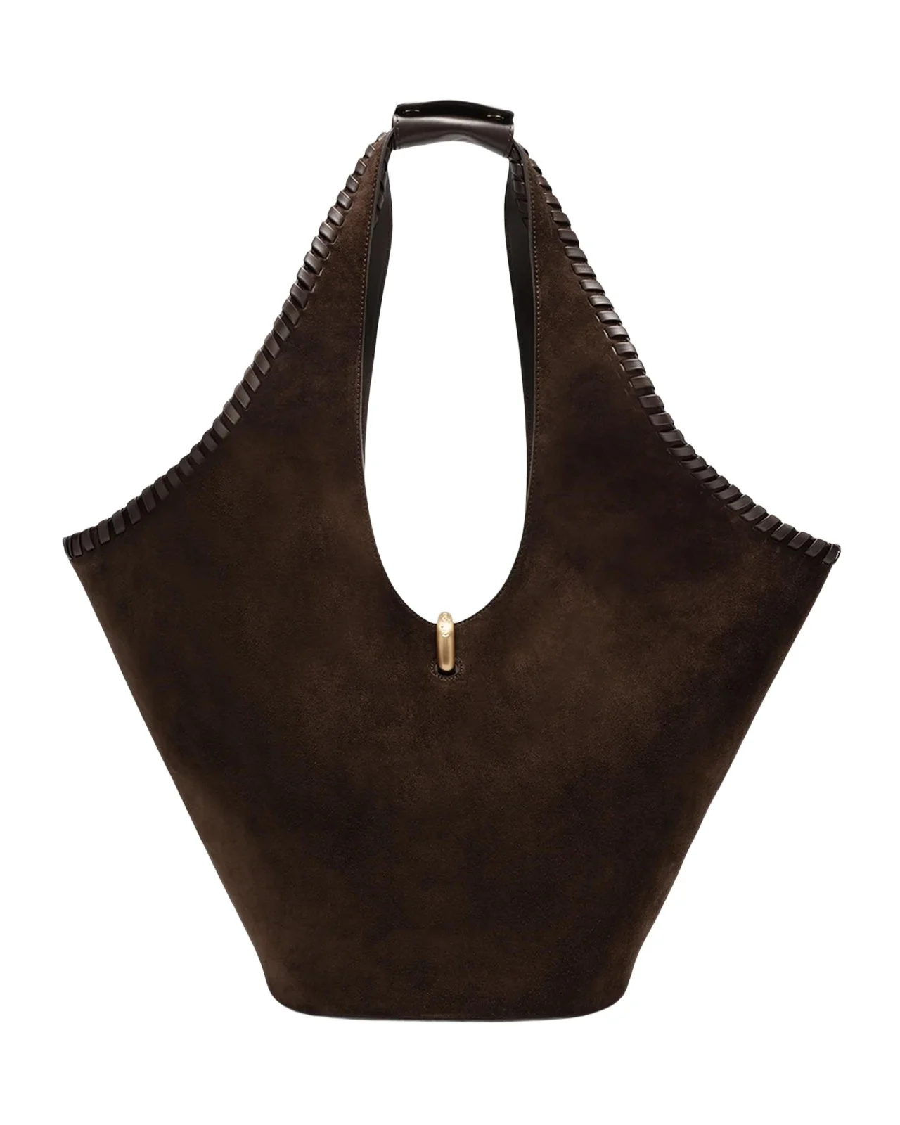 Cult Gaia Nova Whipstitch Suede Tote Bag