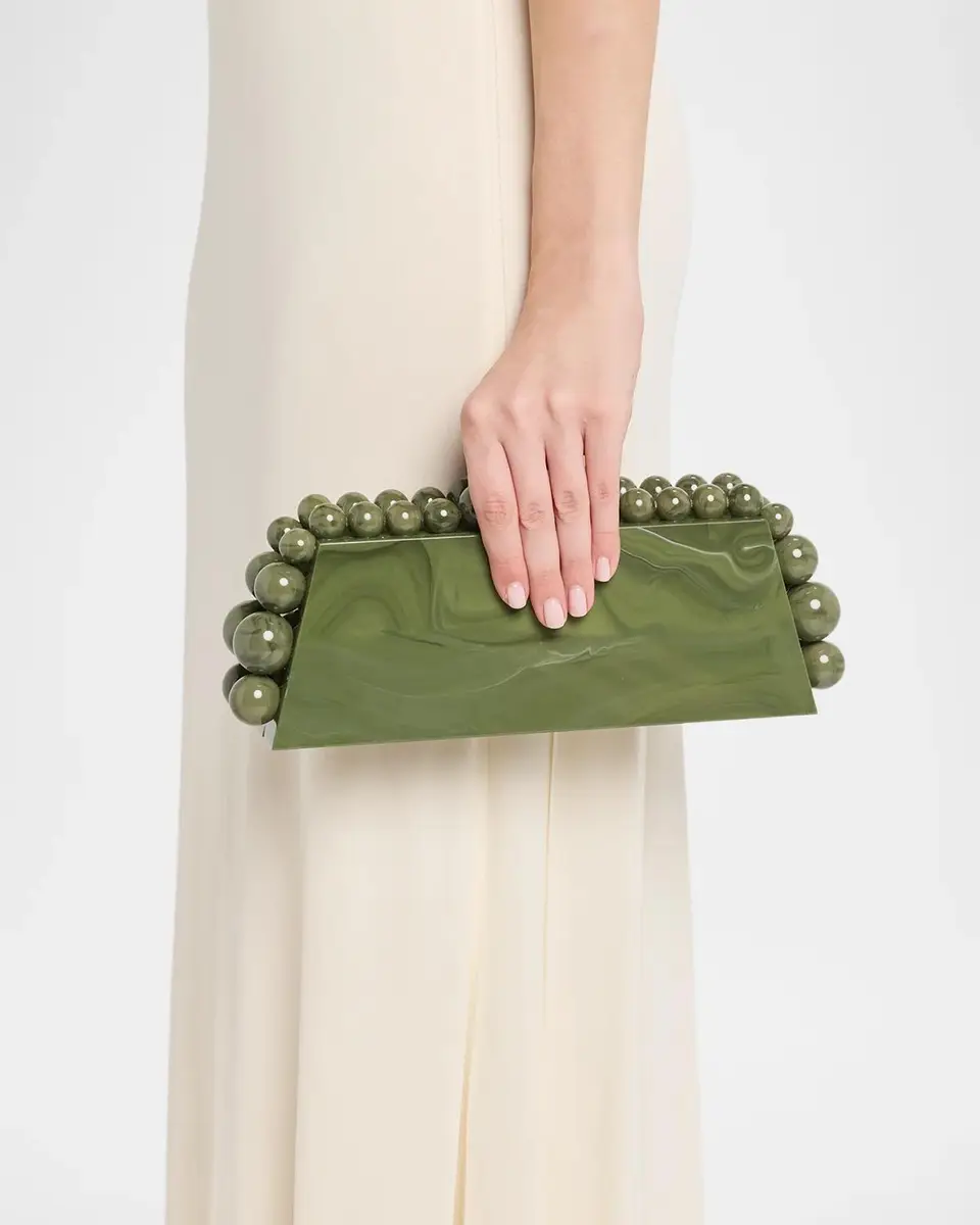 Cult Gaia Eos Lungo Marbled Acrylic Clutch Bag | Thumbnail 2 Cult Gaia Eos Lungo Marbled Acrylic Clutch Bag | Thumbnail 2