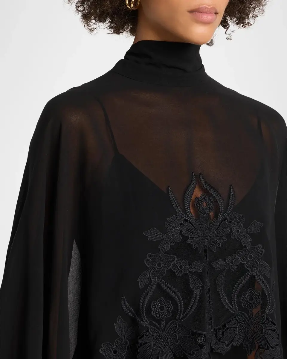 Kobi Halperin Carmen Satin A-Line Cape Maxi Dress | Thumbnail 5 Kobi Halperin Carmen Satin A-Line Cape Maxi Dress | Thumbnail 5