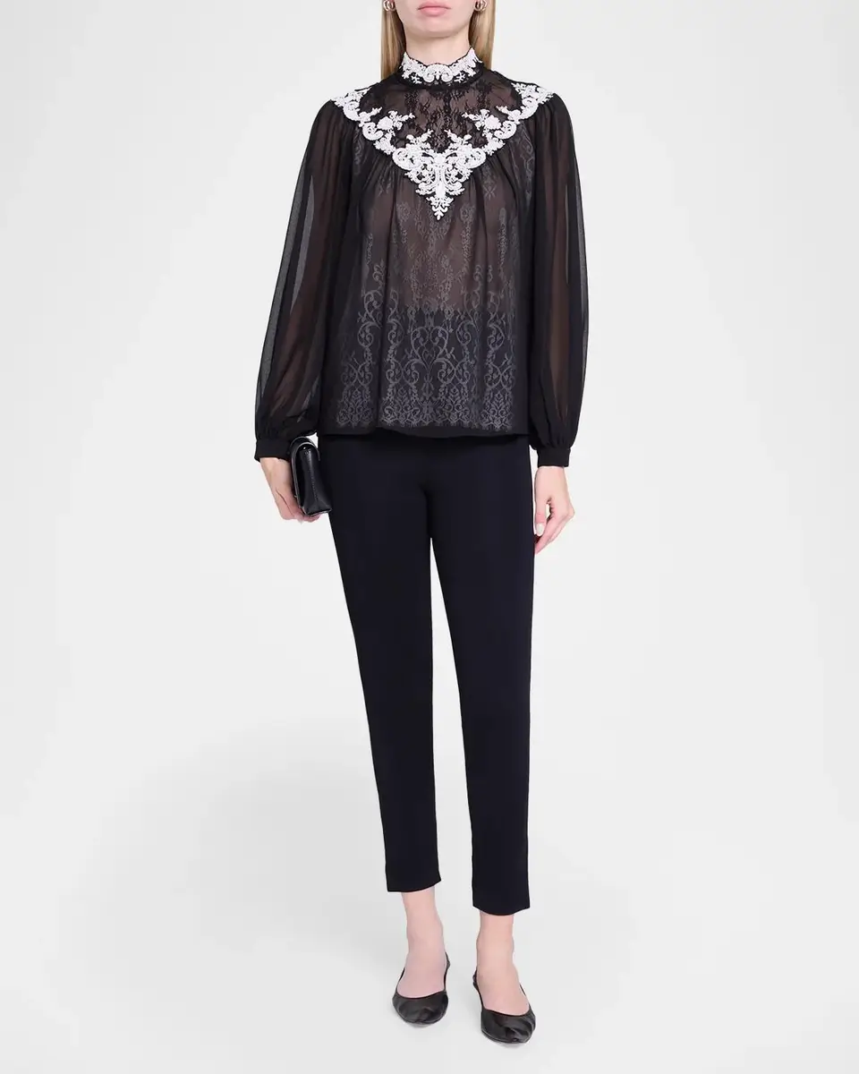 Kobi Halperin Teagan Lace-Embroidered Blouse | Thumbnail 2