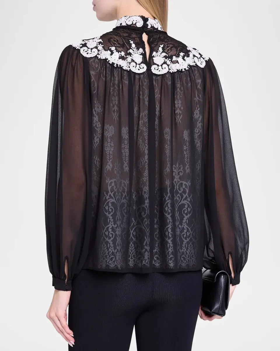 Kobi Halperin Teagan Lace-Embroidered Blouse | Thumbnail 3