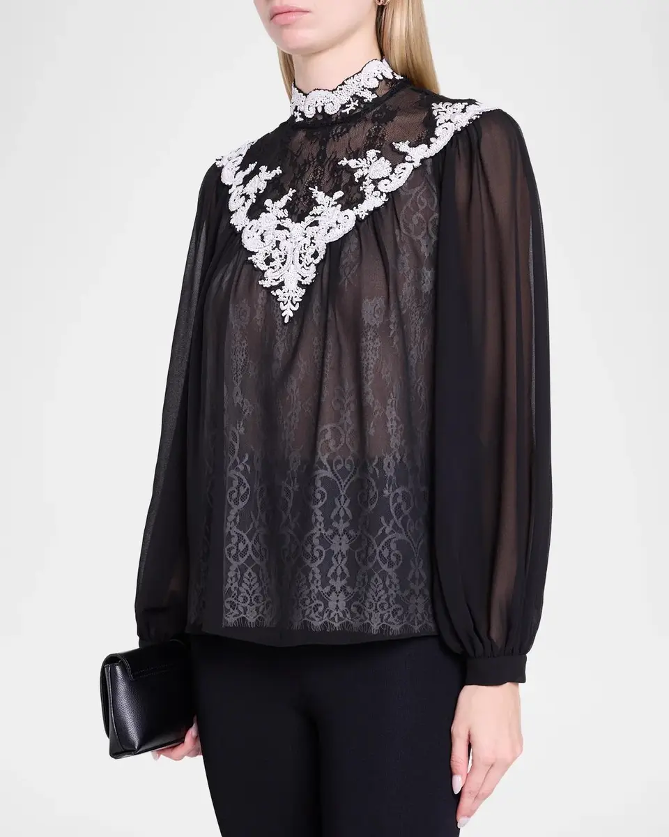 Kobi Halperin Teagan Lace-Embroidered Blouse | Thumbnail 4