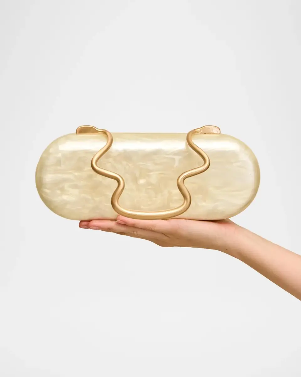 Cult Gaia Ilaria Pearlized Acrylic Clutch Bag | Thumbnail 2 Cult Gaia Ilaria Pearlized Acrylic Clutch Bag | Thumbnail 2