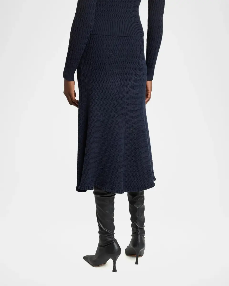 Proenza Schouler White Label Magnolia Knit Midi Skirt | Thumbnail 3 Proenza Schouler White Label Magnolia Knit Midi Skirt | Thumbnail 3