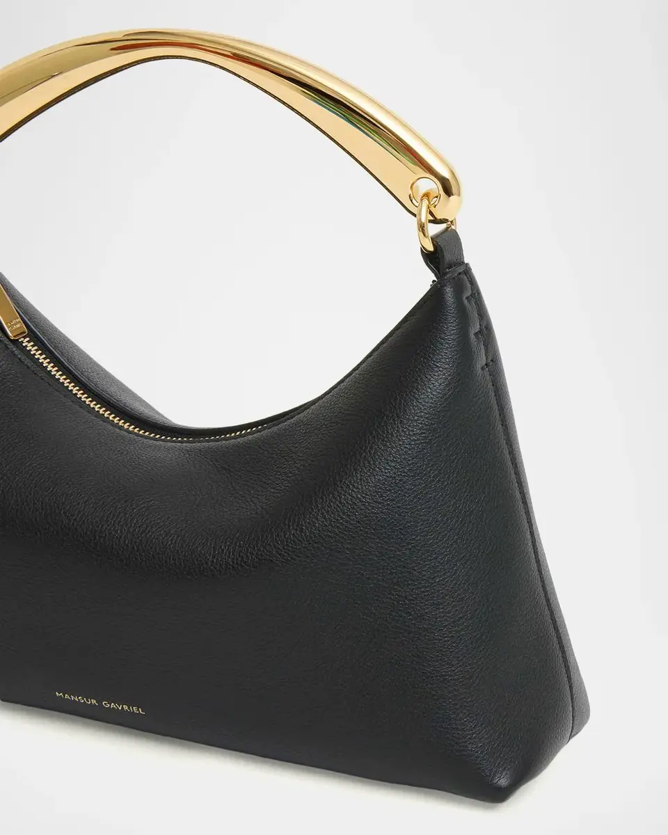 MANSUR GAVRIEL Rhea Leather Sculptural Metal Top-Handle Bag | Thumbnail 3 MANSUR GAVRIEL Rhea Leather Sculptural Metal Top-Handle Bag | Thumbnail 3