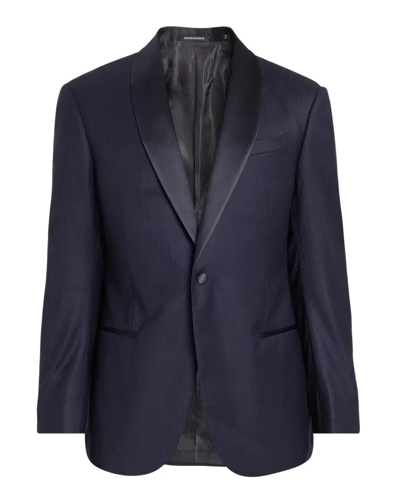 Men's Textured Virgin Wool-Blend Blazer Men's Textured Virgin Wool-Blend Blazer