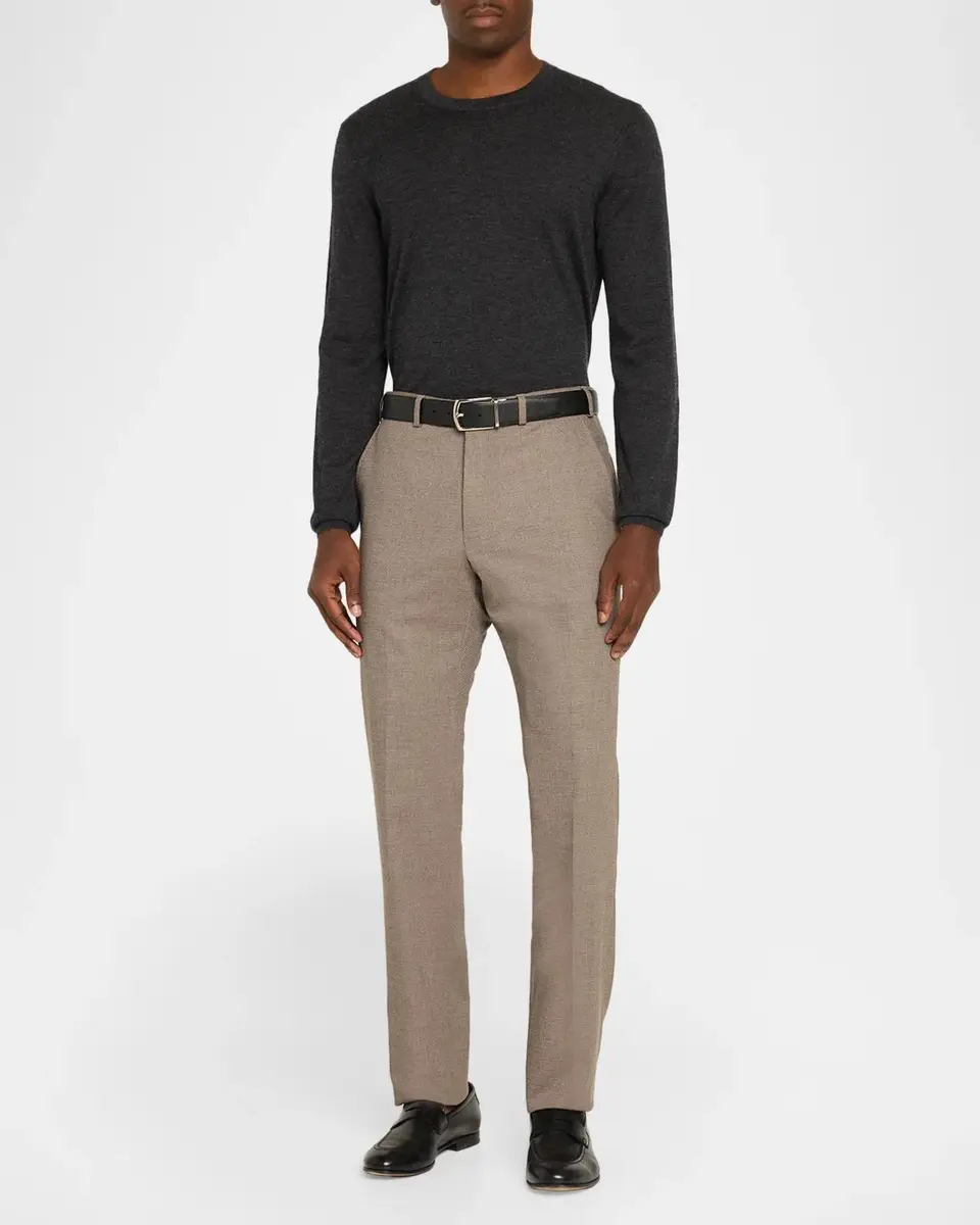 Emporio Armani Men's Virgin Wool-Blend Pants | Thumbnail 2