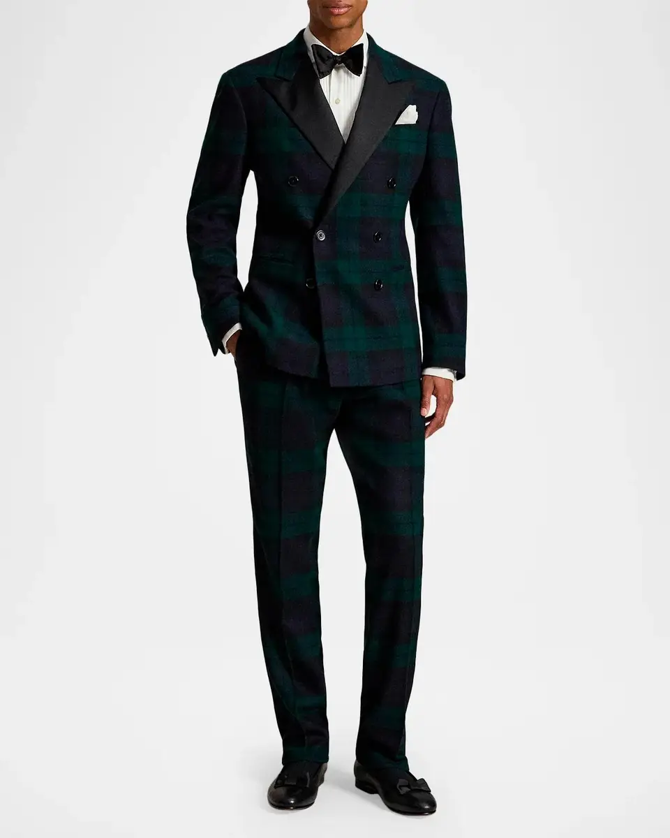Polo Ralph Lauren Men's Polo Tailored Fit Plaid Tuxedo Jacket | Thumbnail 2 Polo Ralph Lauren Men's Polo Tailored Fit Plaid Tuxedo Jacket | Thumbnail 2