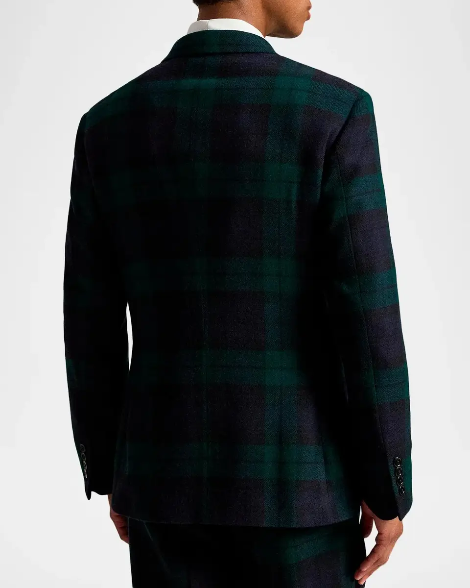 Polo Ralph Lauren Men's Polo Tailored Fit Plaid Tuxedo Jacket | Thumbnail 3 Polo Ralph Lauren Men's Polo Tailored Fit Plaid Tuxedo Jacket | Thumbnail 3