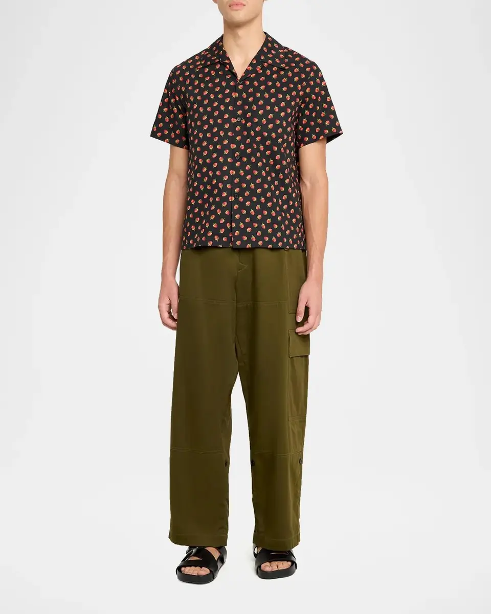JW Anderson Strawberry-Print Cotton Camp Shirt | Thumbnail 2 JW Anderson Strawberry-Print Cotton Camp Shirt | Thumbnail 2