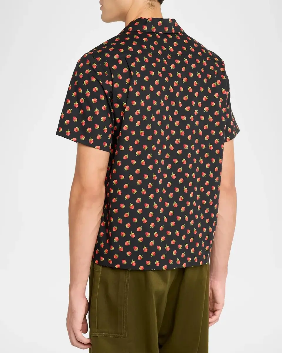 JW Anderson Strawberry-Print Cotton Camp Shirt | Thumbnail 3 JW Anderson Strawberry-Print Cotton Camp Shirt | Thumbnail 3