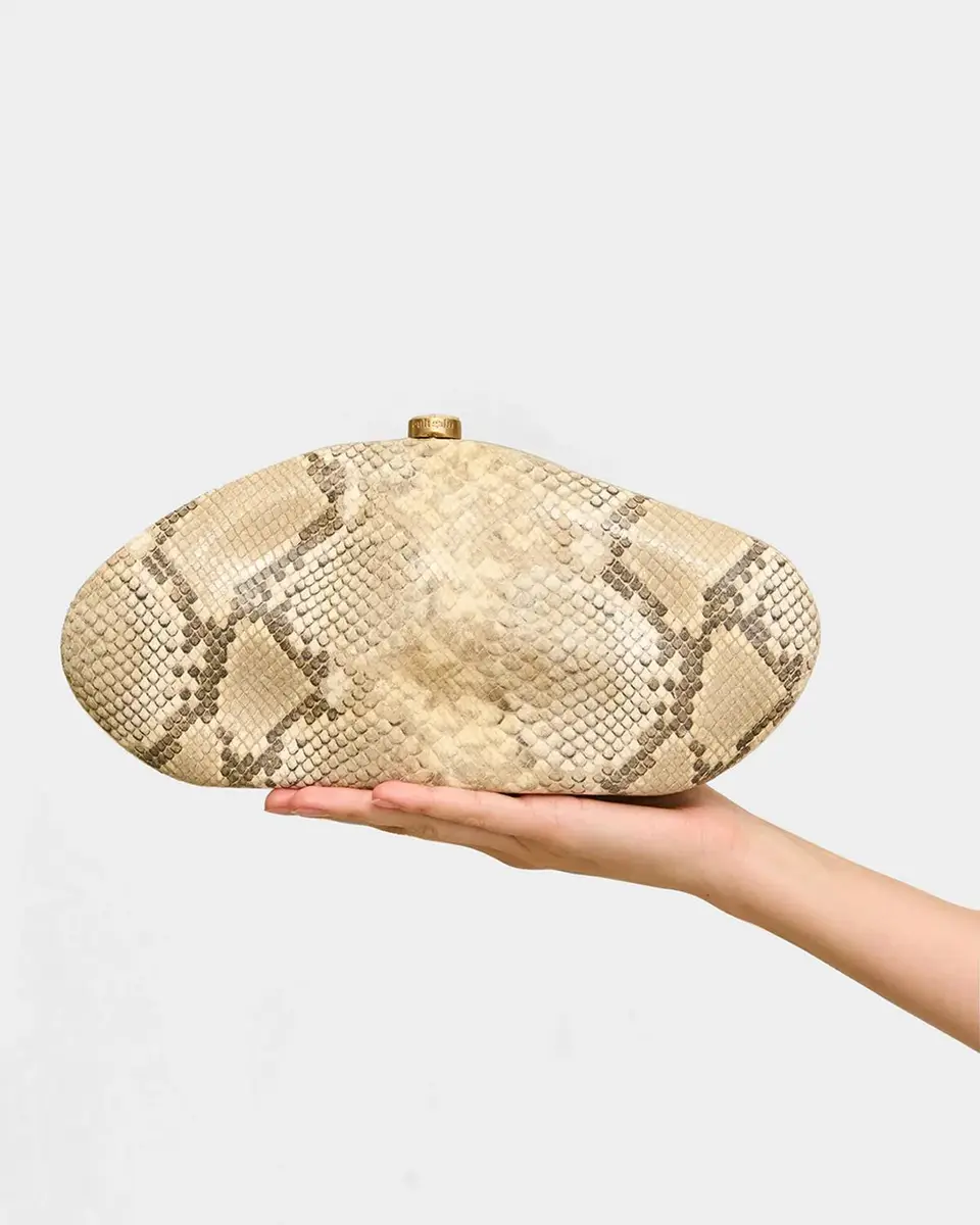 Cult Gaia The Caldera Snakeskin-Print Leather Clutch Bag | Thumbnail 5 Cult Gaia The Caldera Snakeskin-Print Leather Clutch Bag | Thumbnail 5
