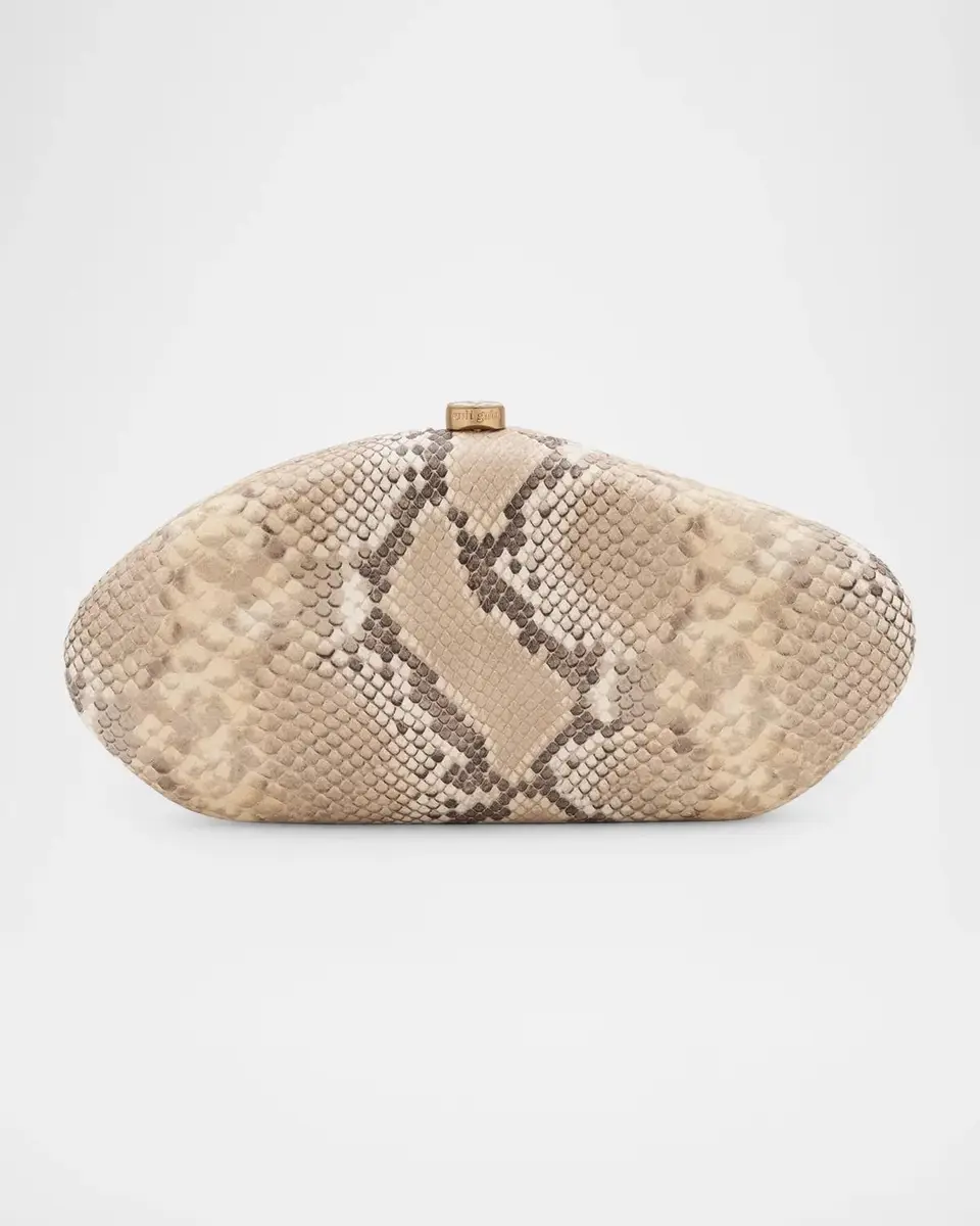 Cult Gaia The Caldera Snakeskin-Print Leather Clutch Bag | Thumbnail 6 Cult Gaia The Caldera Snakeskin-Print Leather Clutch Bag | Thumbnail 6