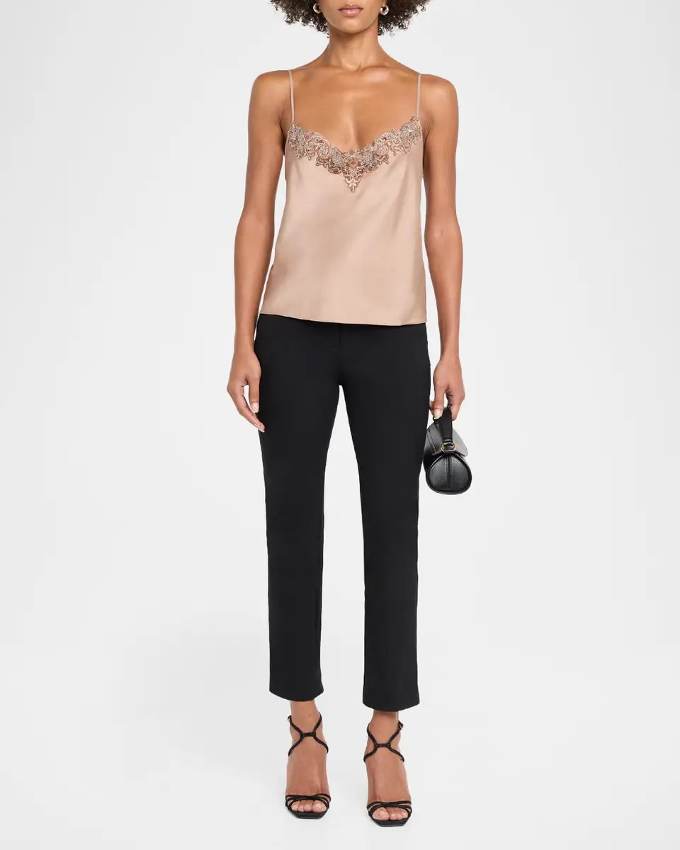 Kobi Halperin Lace-Accented Silk Top | Thumbnail 2