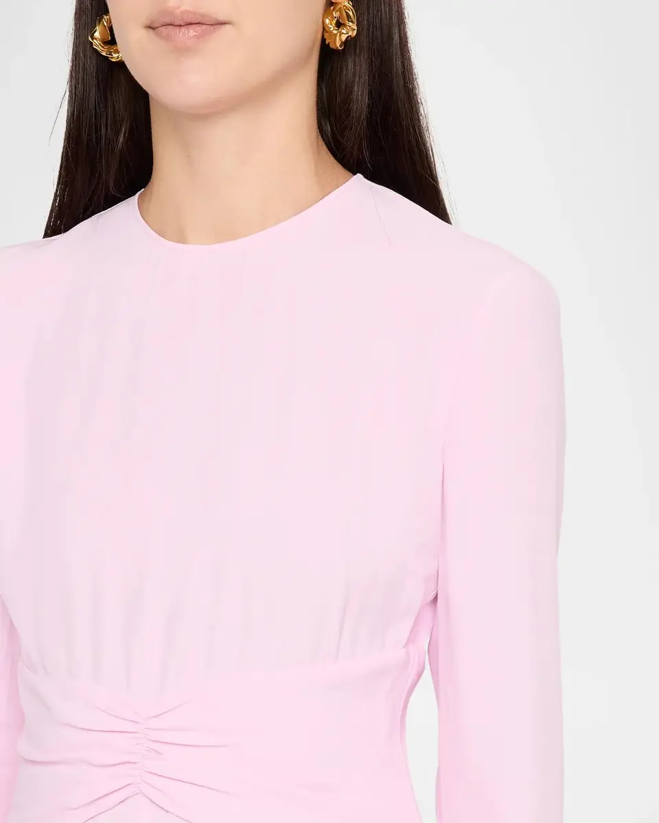 Alberta Ferretti Gathered-Waist Long-Sleeve Midi Dress | Thumbnail 5 Alberta Ferretti Gathered-Waist Long-Sleeve Midi Dress | Thumbnail 5