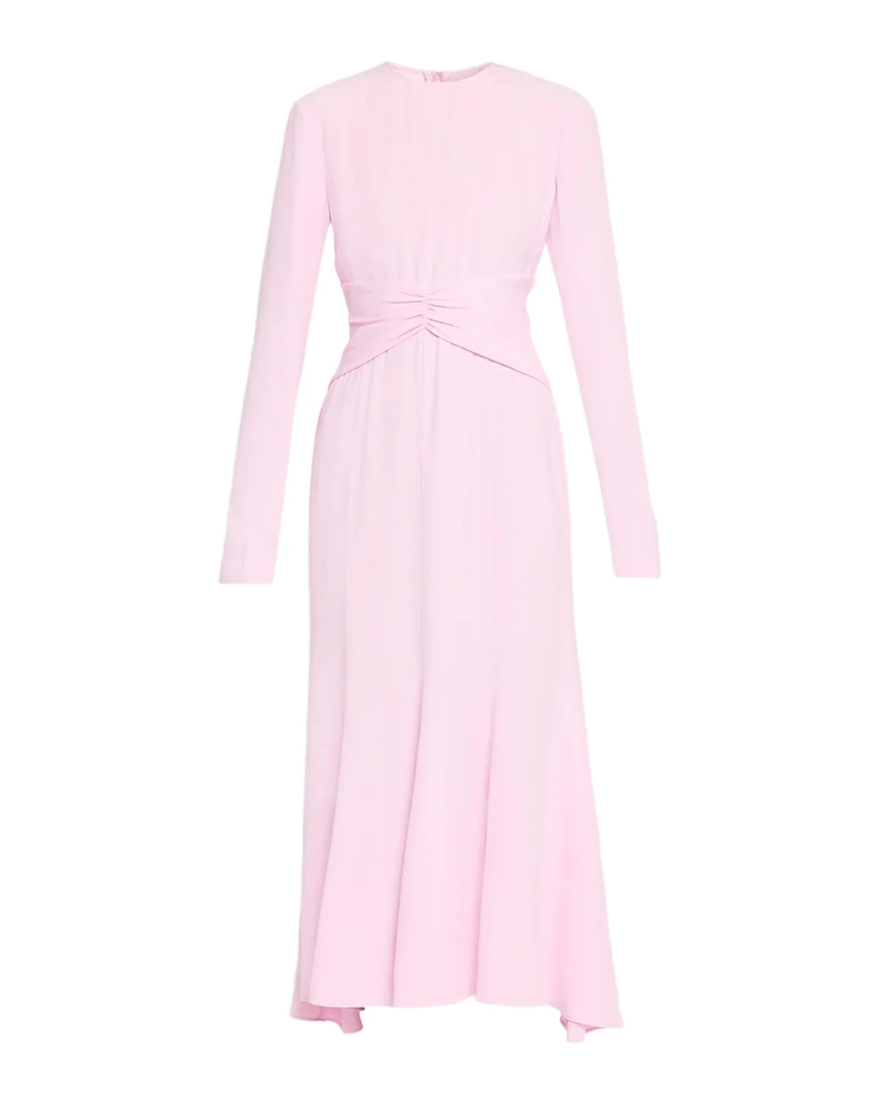 Gathered-Waist Long-Sleeve Midi Dress Gathered-Waist Long-Sleeve Midi Dress