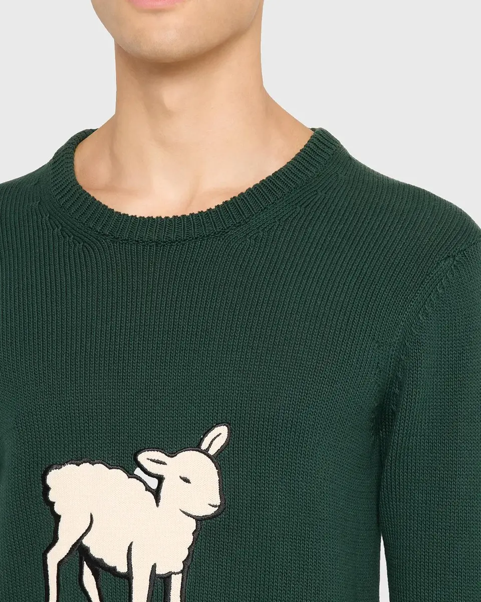JW Anderson Men's Sheep Graphic Cotton Sweater | Thumbnail 5 JW Anderson Men's Sheep Graphic Cotton Sweater | Thumbnail 5