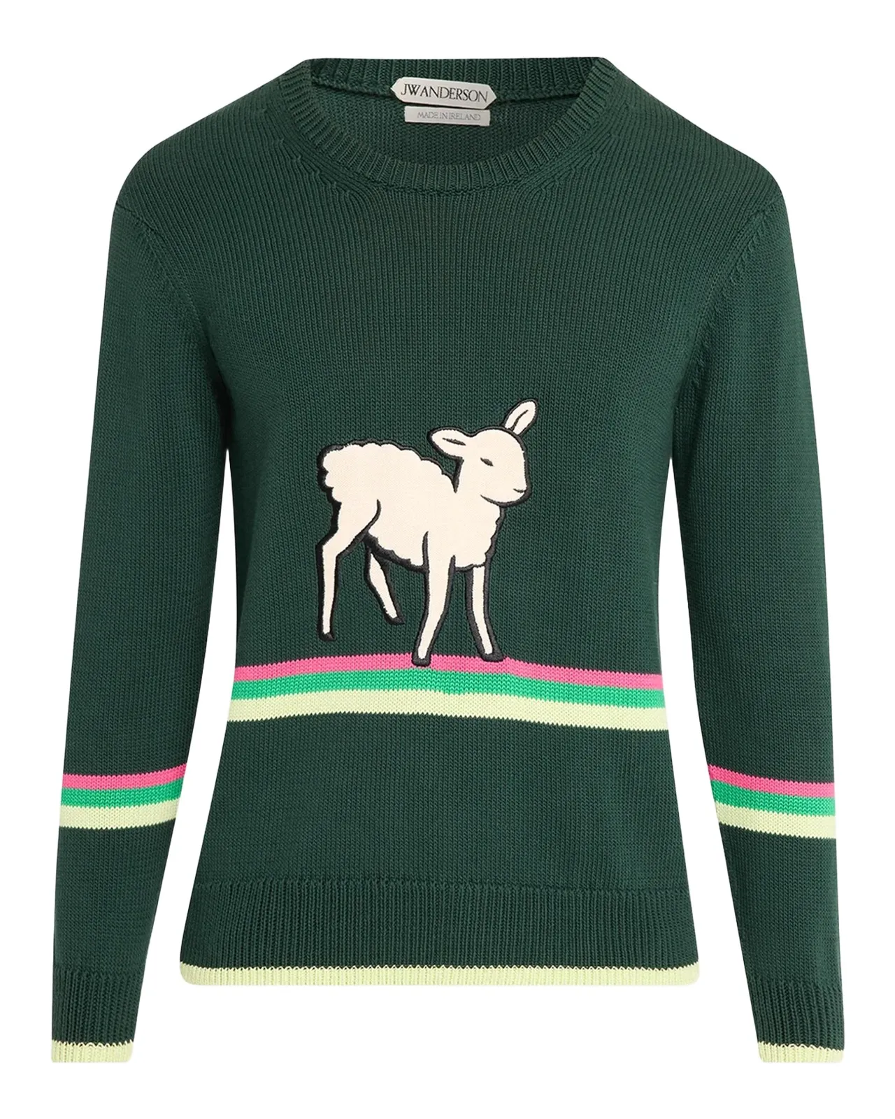 JW Anderson Men's Sheep Graphic Cotton Sweater