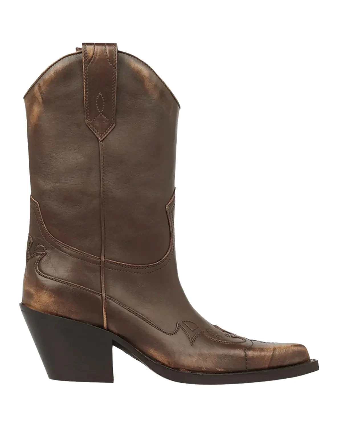Paris Texas Dakota Suede Mid-Calf Western Boots