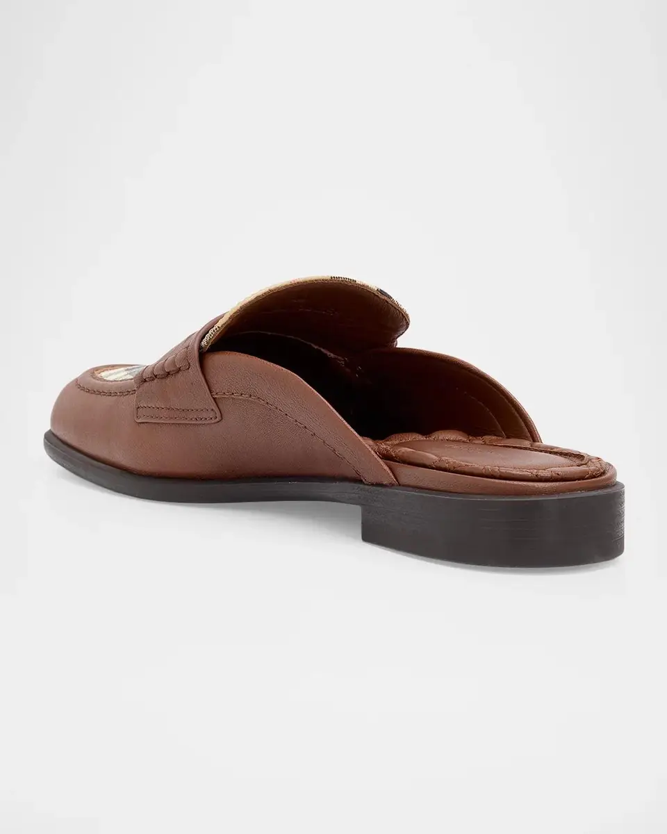 Burberry Opal Leather Penny Loafer Mules | Thumbnail 2 Burberry Opal Leather Penny Loafer Mules | Thumbnail 2
