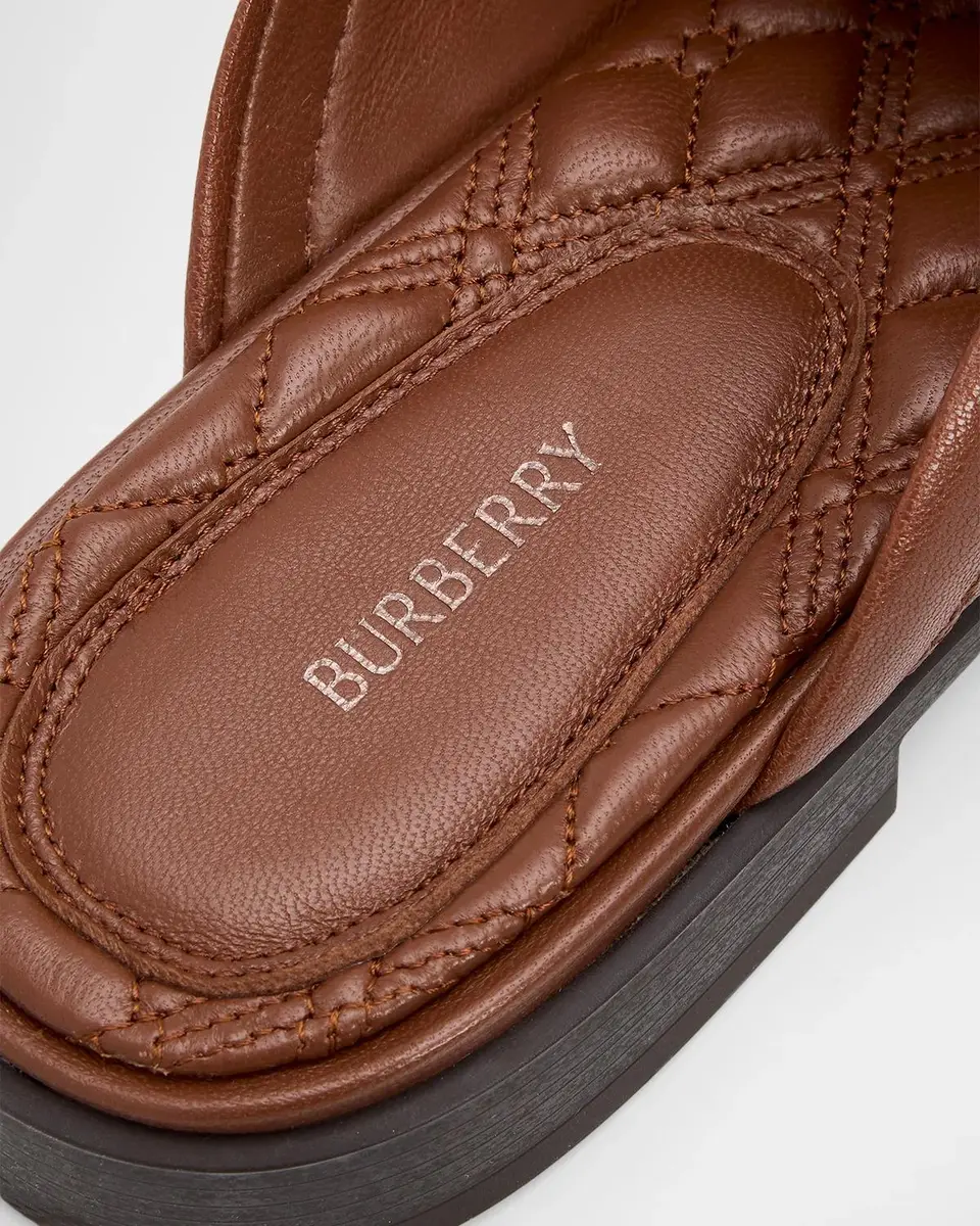 Burberry Opal Leather Penny Loafer Mules | Thumbnail 3 Burberry Opal Leather Penny Loafer Mules | Thumbnail 3