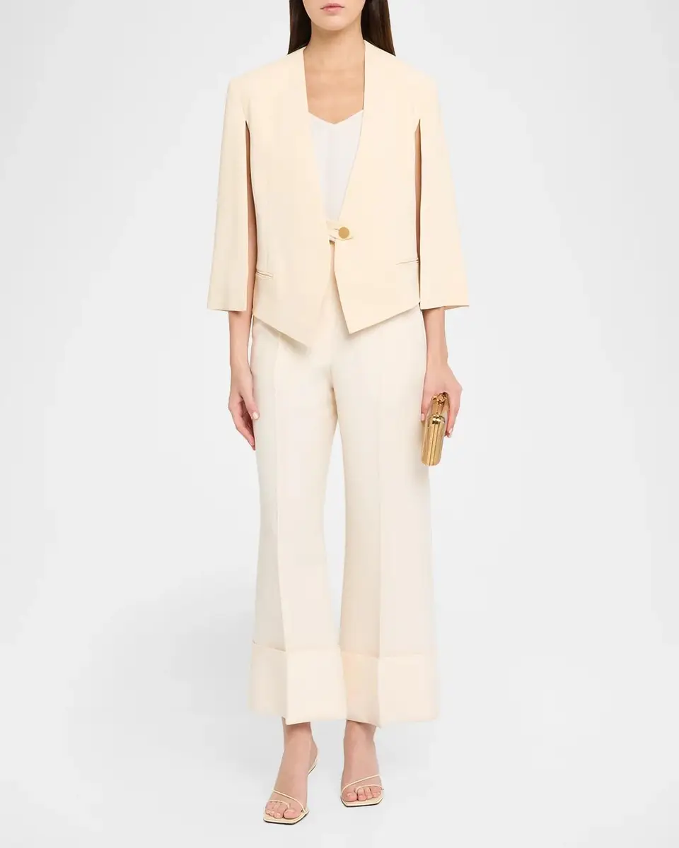 Alberta Ferretti Single-Breasted Slit Sleeve Tailored Jacket | Thumbnail 2 Alberta Ferretti Single-Breasted Slit Sleeve Tailored Jacket | Thumbnail 2