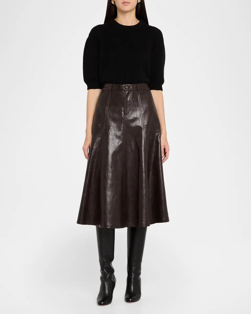 Kobi Halperin Ellen Faux-Leather Midi Skirt | Thumbnail 2 Kobi Halperin Ellen Faux-Leather Midi Skirt | Thumbnail 2