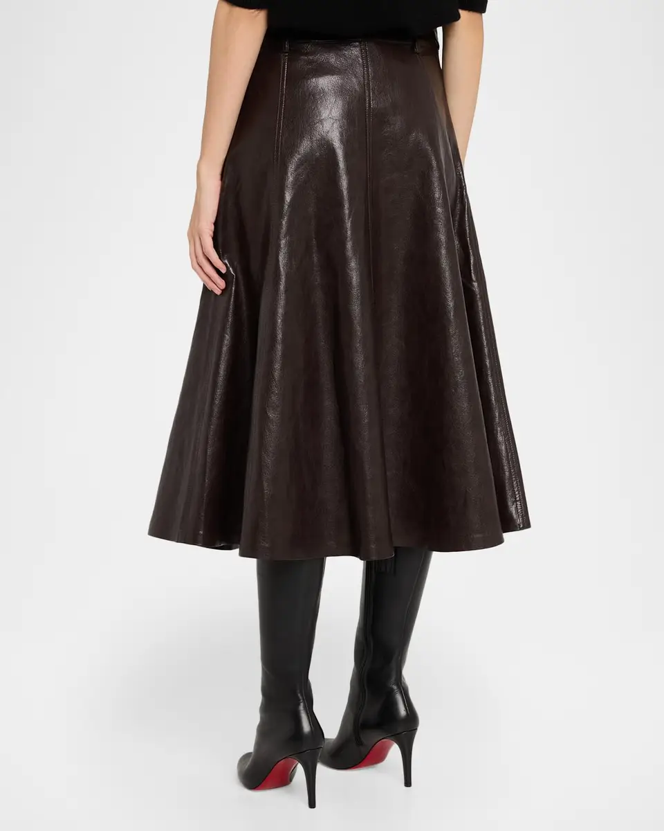 Kobi Halperin Ellen Faux-Leather Midi Skirt | Thumbnail 3 Kobi Halperin Ellen Faux-Leather Midi Skirt | Thumbnail 3