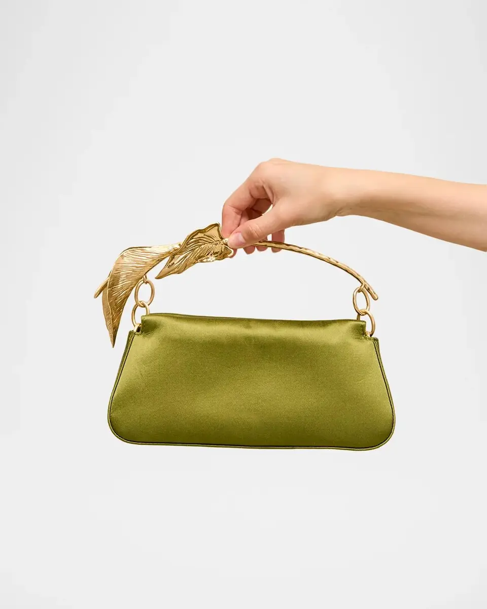 Cult Gaia Calla Lily Satin Top-Handle Bag | Thumbnail 5 Cult Gaia Calla Lily Satin Top-Handle Bag | Thumbnail 5