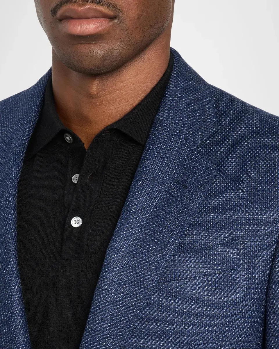 Emporio Armani Men's G Line Wool Jacquard Single-Breasted Sport Coat | Thumbnail 5 Emporio Armani Men's G Line Wool Jacquard Single-Breasted Sport Coat | Thumbnail 5