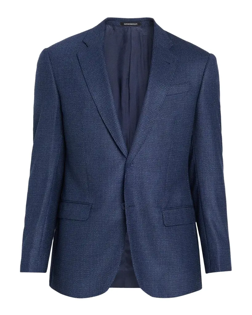 Emporio Armani Men's G Line Wool Jacquard Single-Breasted Sport Coat