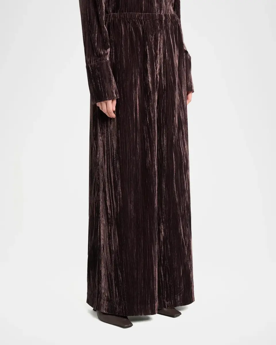 Proenza Schouler White Label Meadow Crushed-Velvet Straight-Leg Pants | Thumbnail 4 Proenza Schouler White Label Meadow Crushed-Velvet Straight-Leg Pants | Thumbnail 4