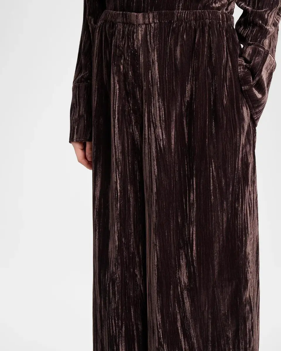 Proenza Schouler White Label Meadow Crushed-Velvet Straight-Leg Pants | Thumbnail 5 Proenza Schouler White Label Meadow Crushed-Velvet Straight-Leg Pants | Thumbnail 5